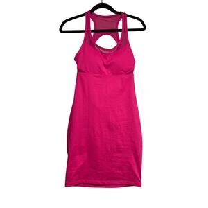 Fabletics Tropez Exercise Dress Hot Pink Fitted Racerback Activewear Size S